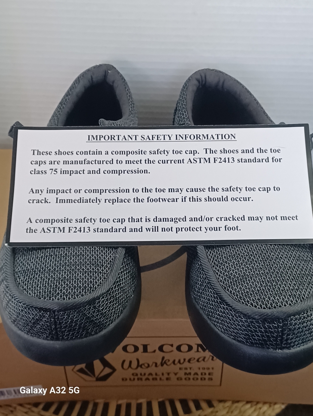 Volcom Womens Chill, Work Safety Loafers, Gray/black With Composite Toe Sz 8.5 W - Picture 9 of 13